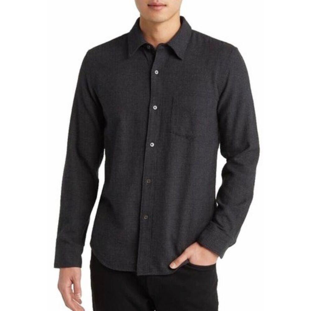 Buck Mason Button‎ Down Shirt Pacific Twill One Pocket Gray XL
